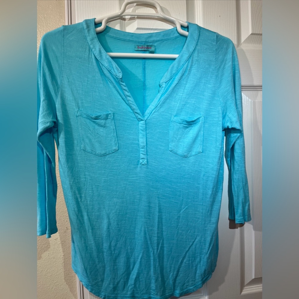 Fresh Produce M Delray Blue Bay Harbor Top Jersey Slub
